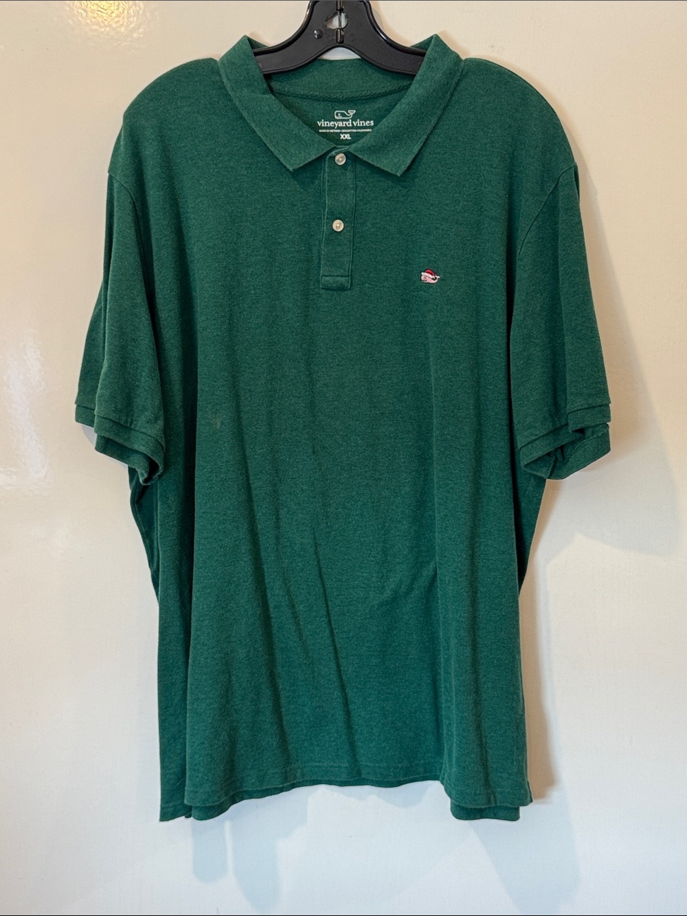 Vineyard Vines Deep Green Men's Polo with Whale Logo